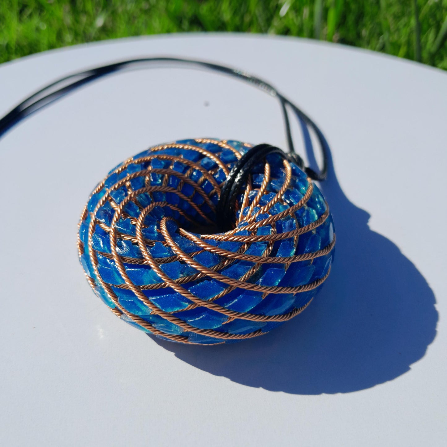 Bobina Torus de Rodin Chips de Lapislázuli- 62mm-Generador de Ondas de Vórtice
