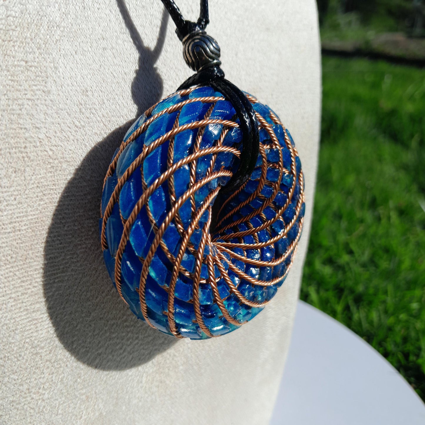 Bobina Torus de Rodin Chips de Lapislázuli- 62mm-Generador de Ondas de Vórtice