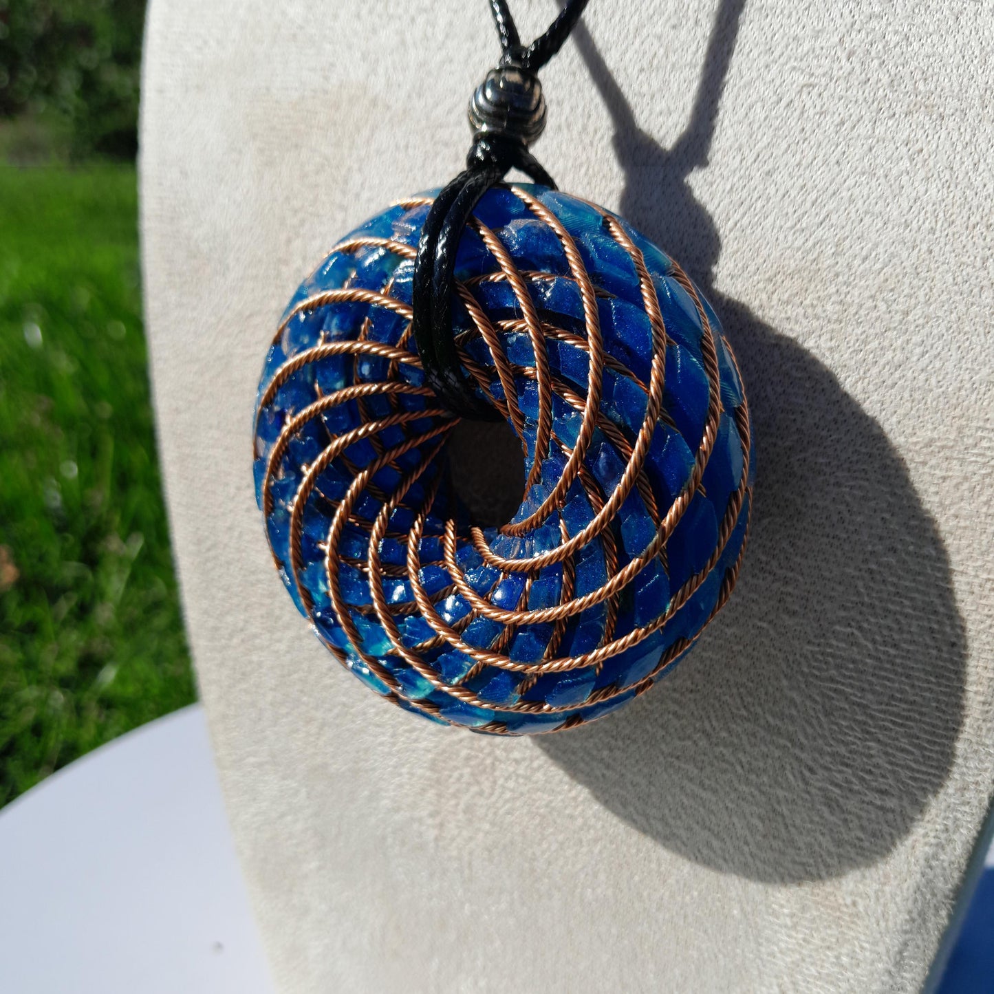 Bobina Torus de Rodin Chips de Lapislázuli- 62mm-Generador de Ondas de Vórtice