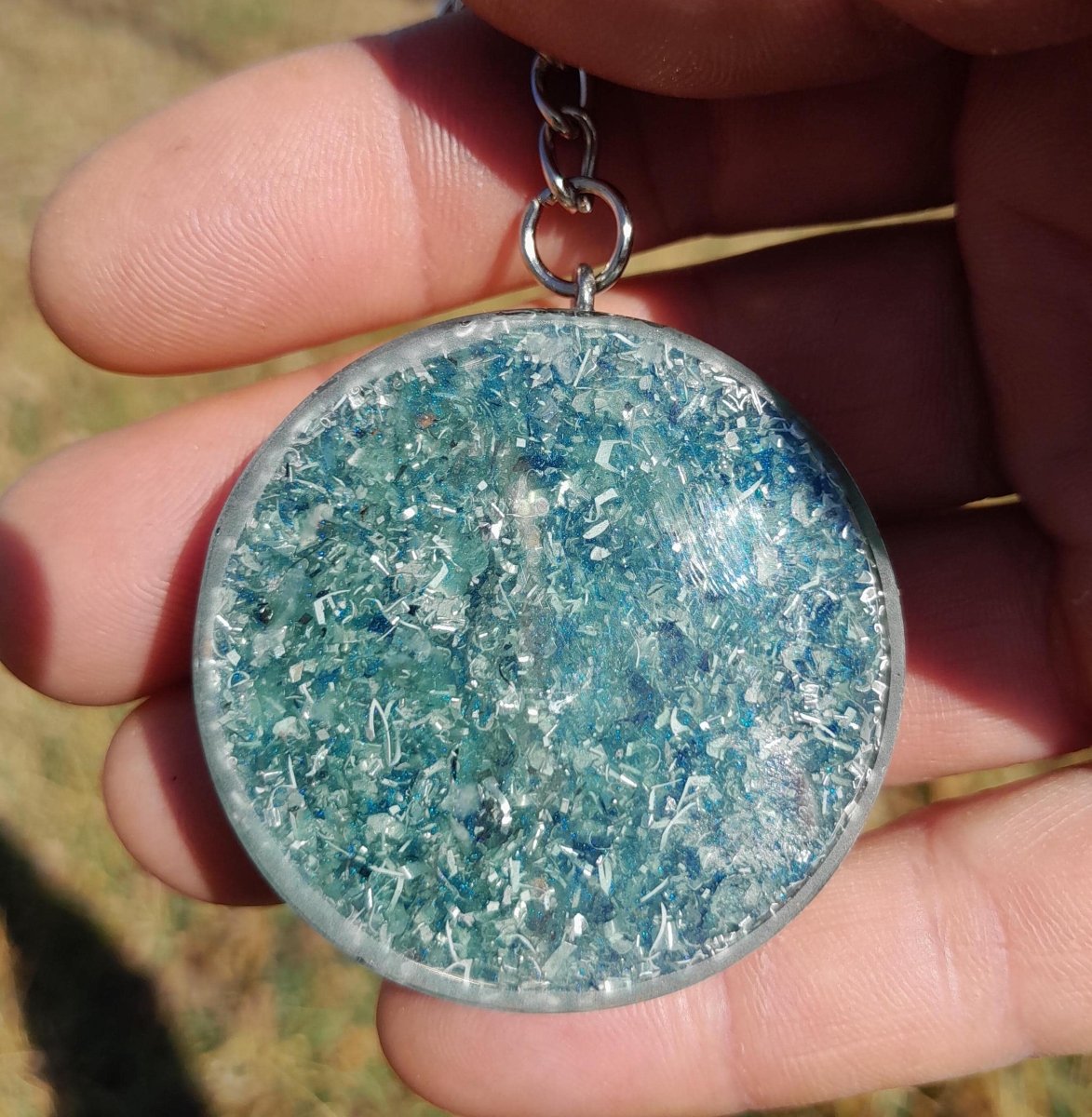 Llavero Orgonita Árbol de la Vida Azul - Mundo Orgon