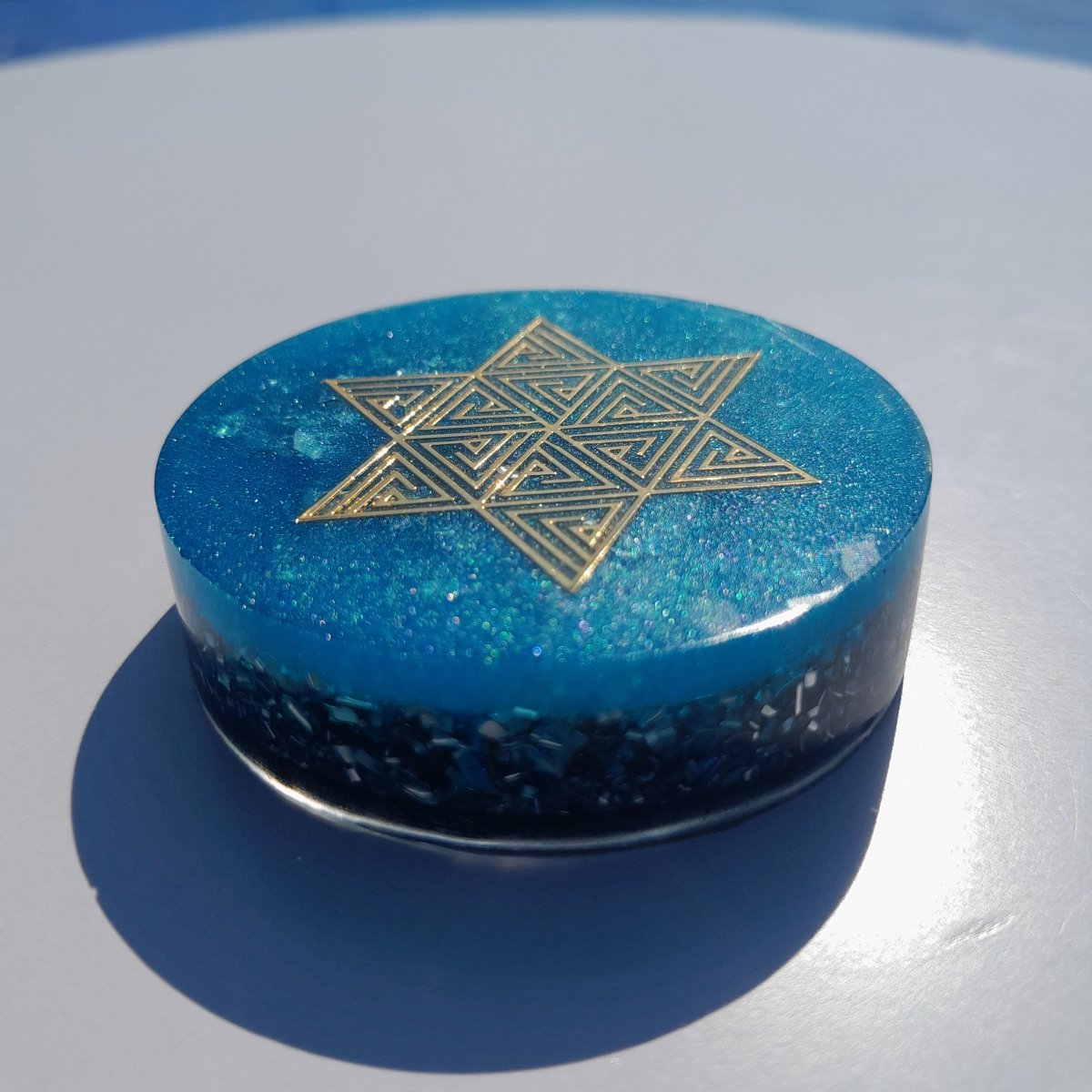 Orgonitas de Bolsillo Azul Cielo - Mundo Orgon