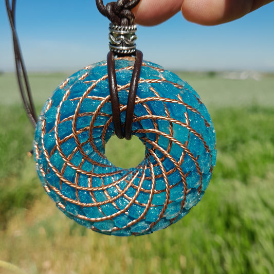 Bobina Rodin Azul- Generador de Ondas de Vórtice