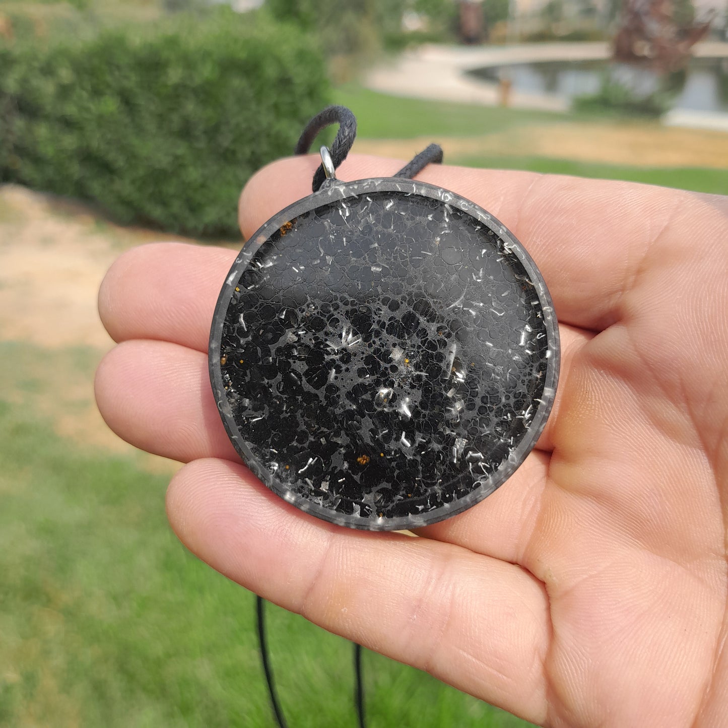Colgante de Orgonita Metatron Marrón con Shungita