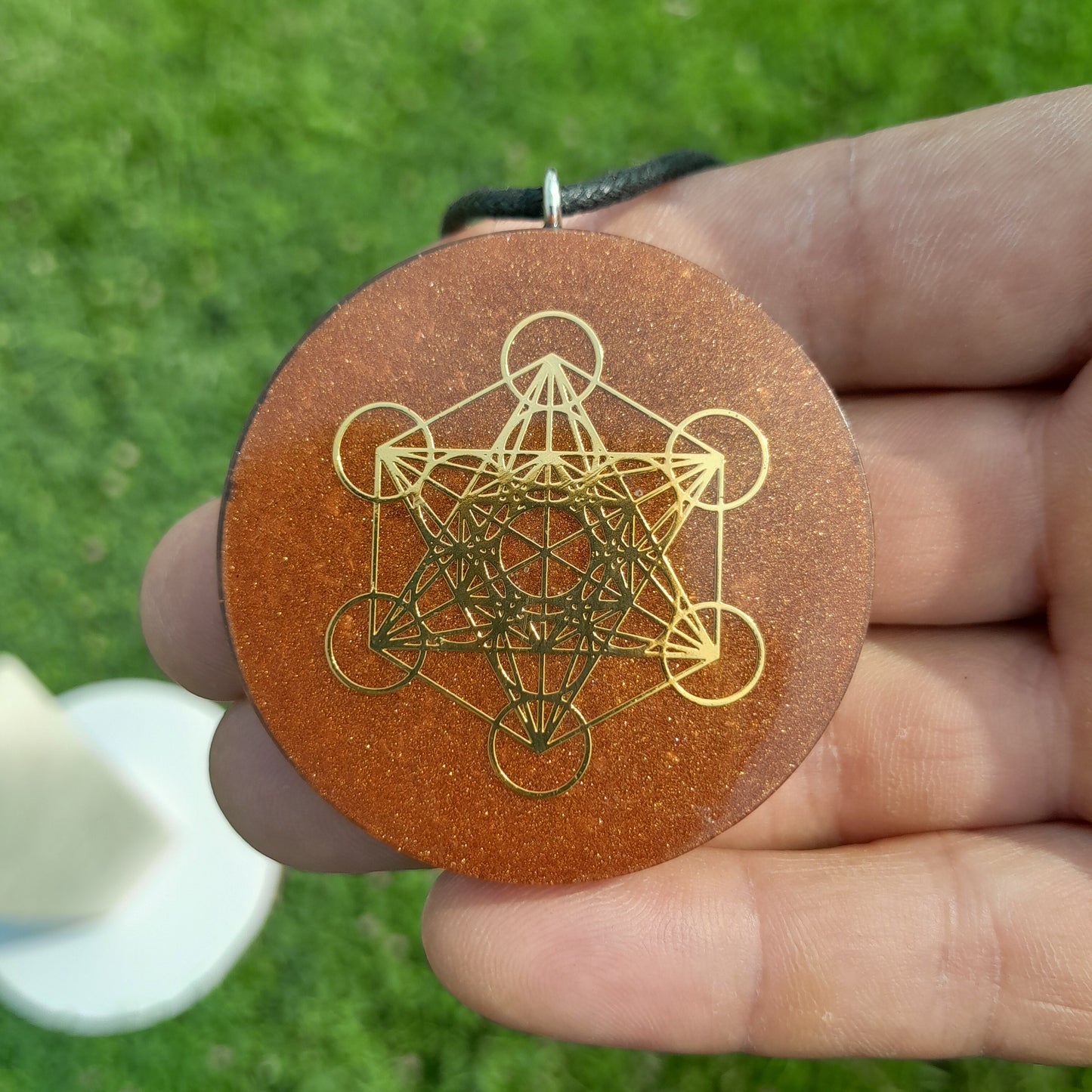 Colgante de Orgonita Metatron Marrón con Shungita