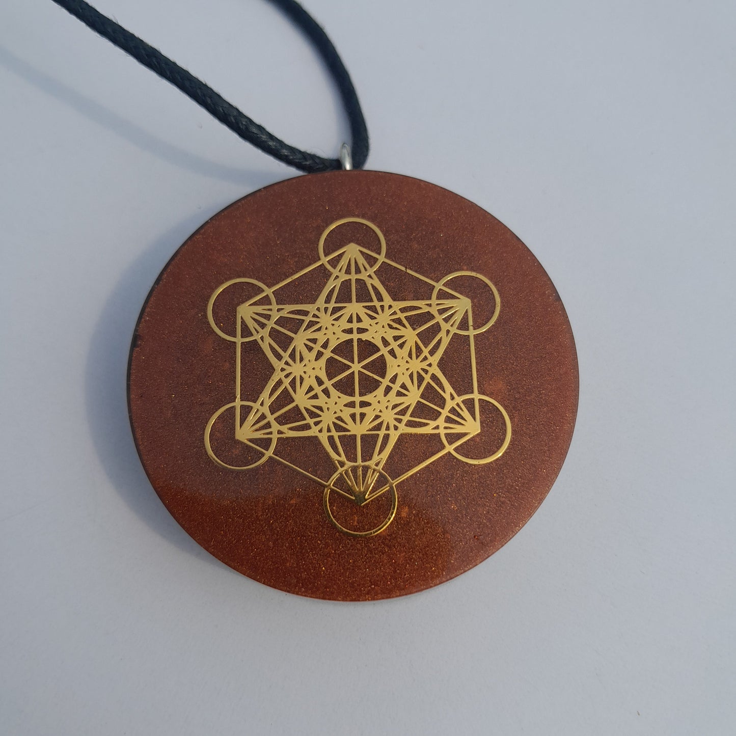Colgante de Orgonita Metatron Marrón con Shungita