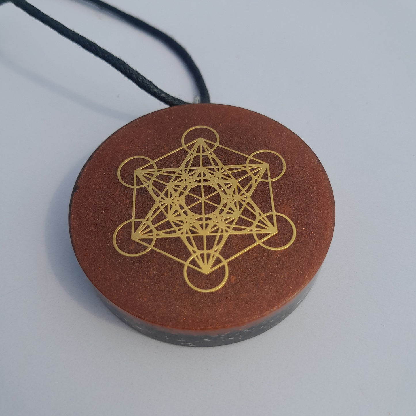 Colgante de Orgonita Metatron Marrón con Shungita