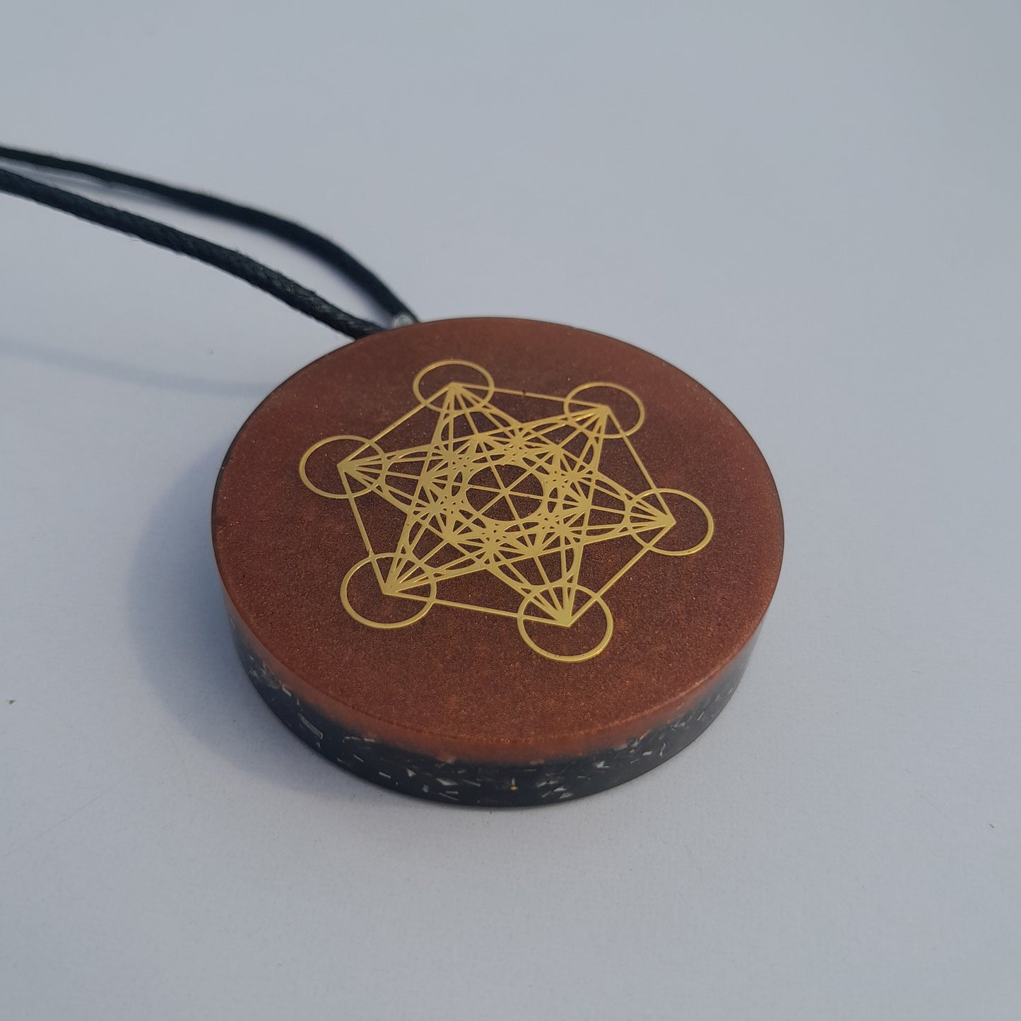 Colgante de Orgonita Metatron Marrón con Shungita