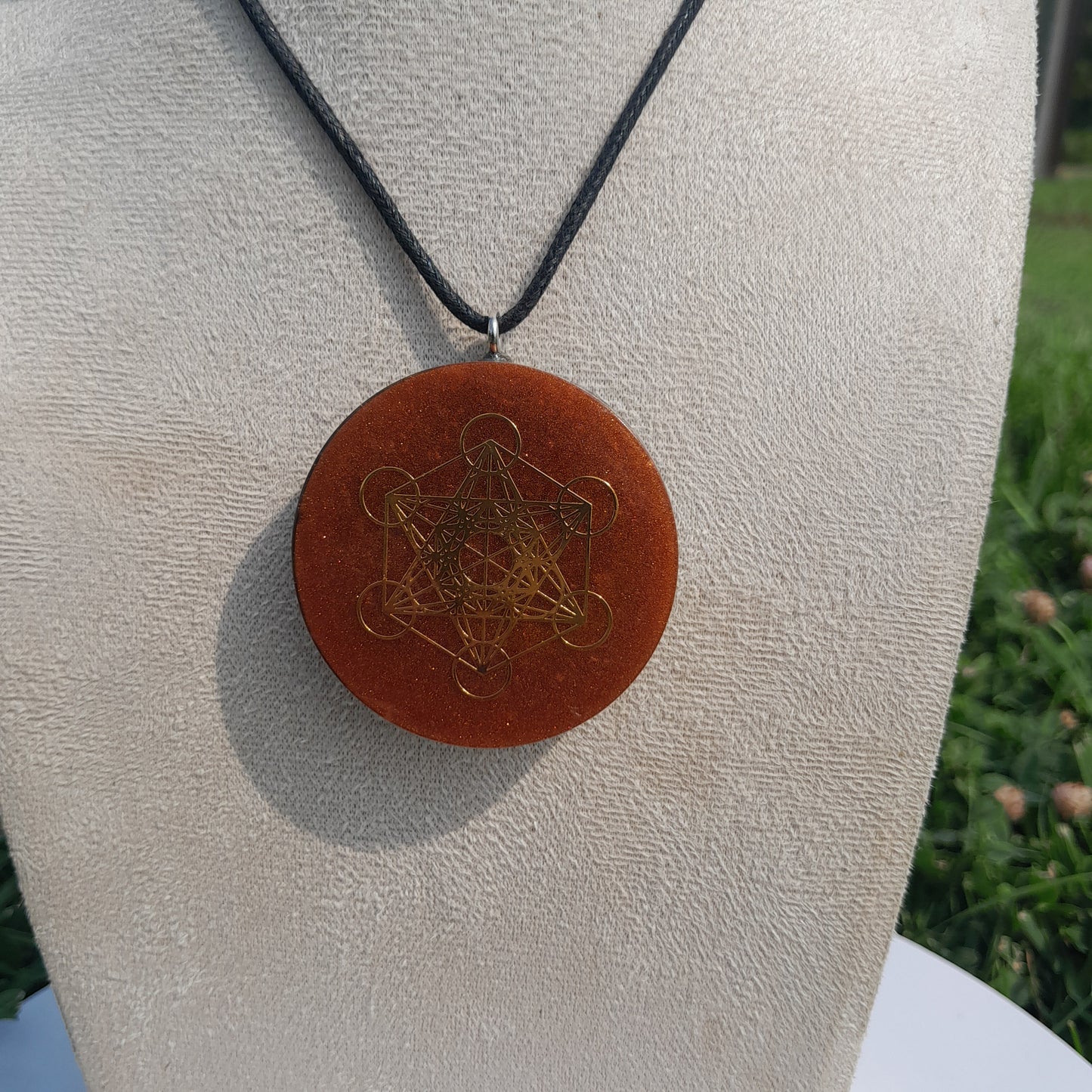 Colgante de Orgonita Metatron Marrón con Shungita