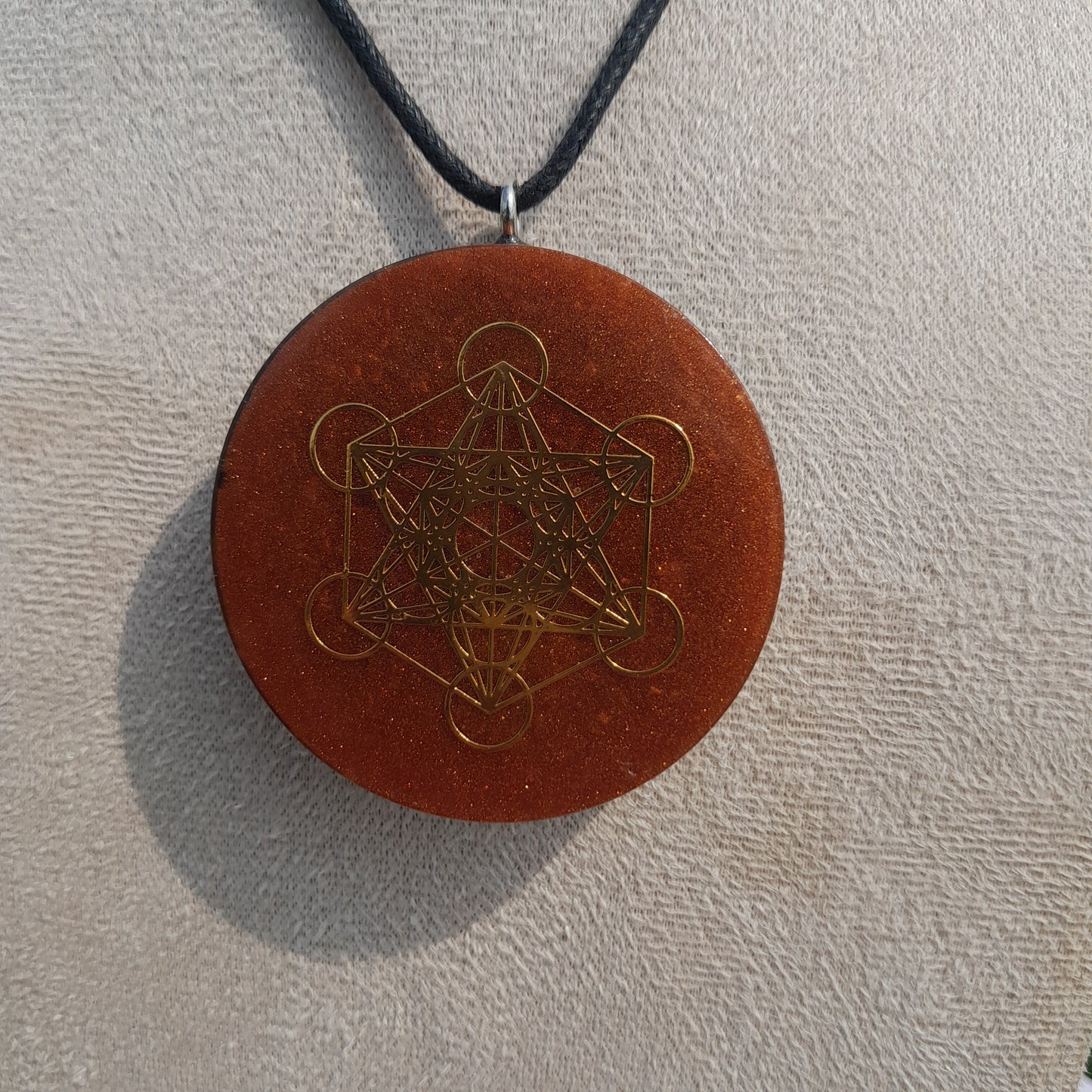 Colgante de Orgonita Metatron Marrón con Shungita