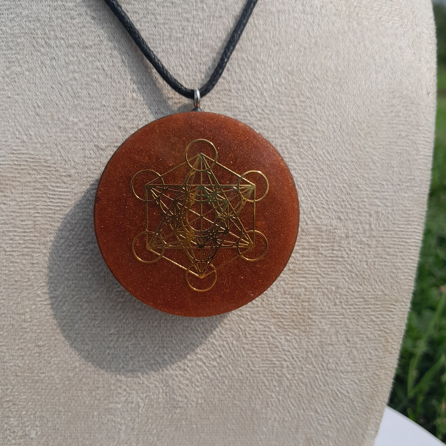 Colgante de Orgonita Metatron Marrón con Shungita