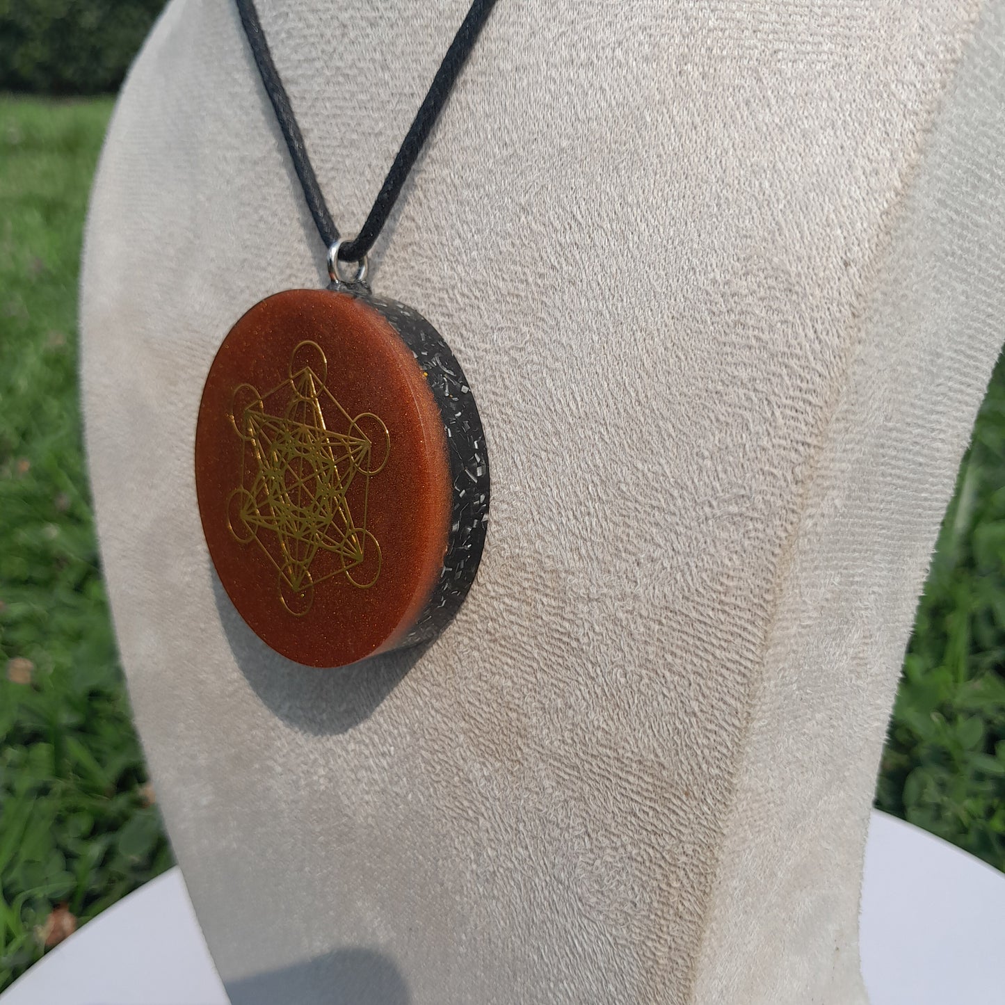 Colgante de Orgonita Metatron Marrón con Shungita