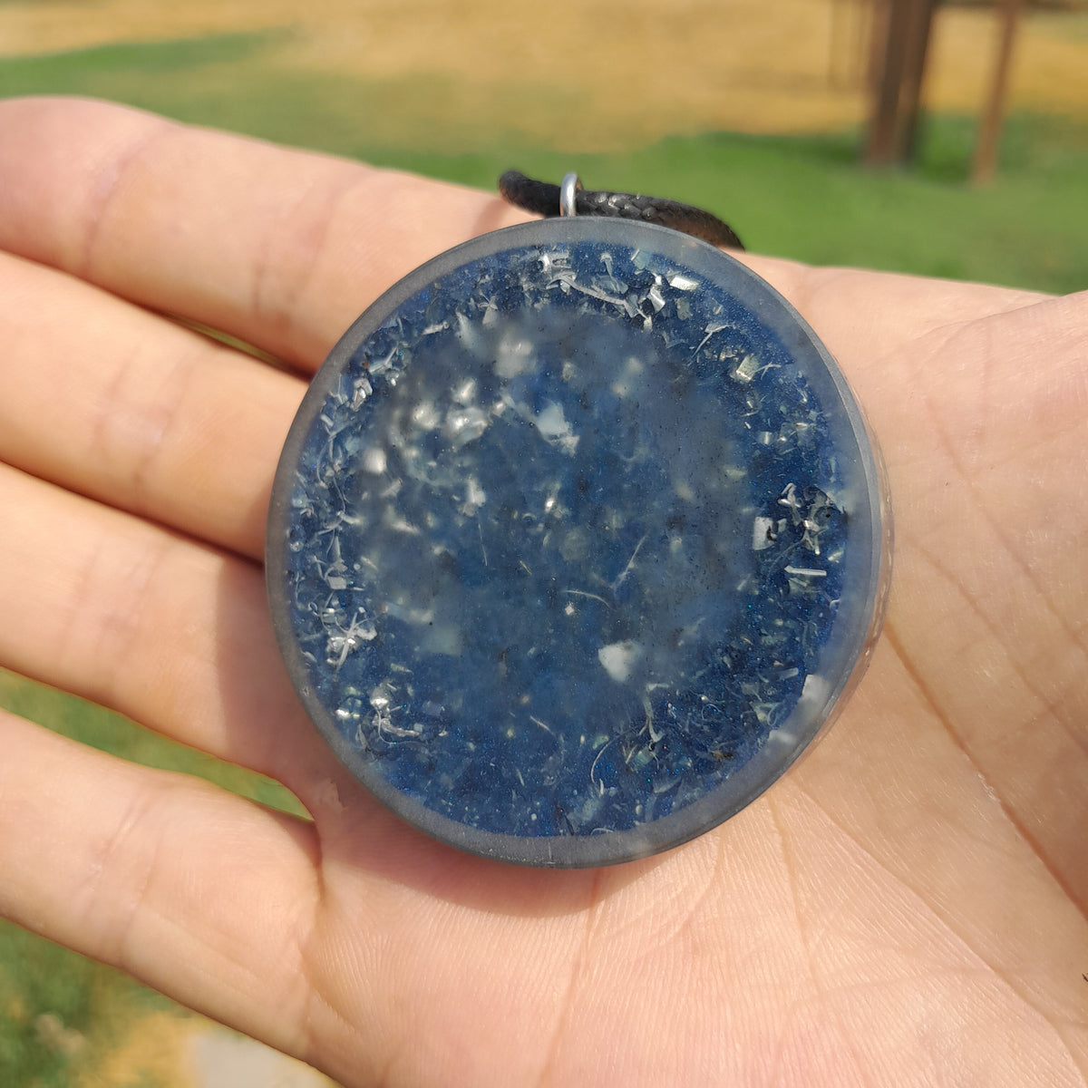 Colgante de Orgonita Flor de la Vida y Estrella de 6 Puntas