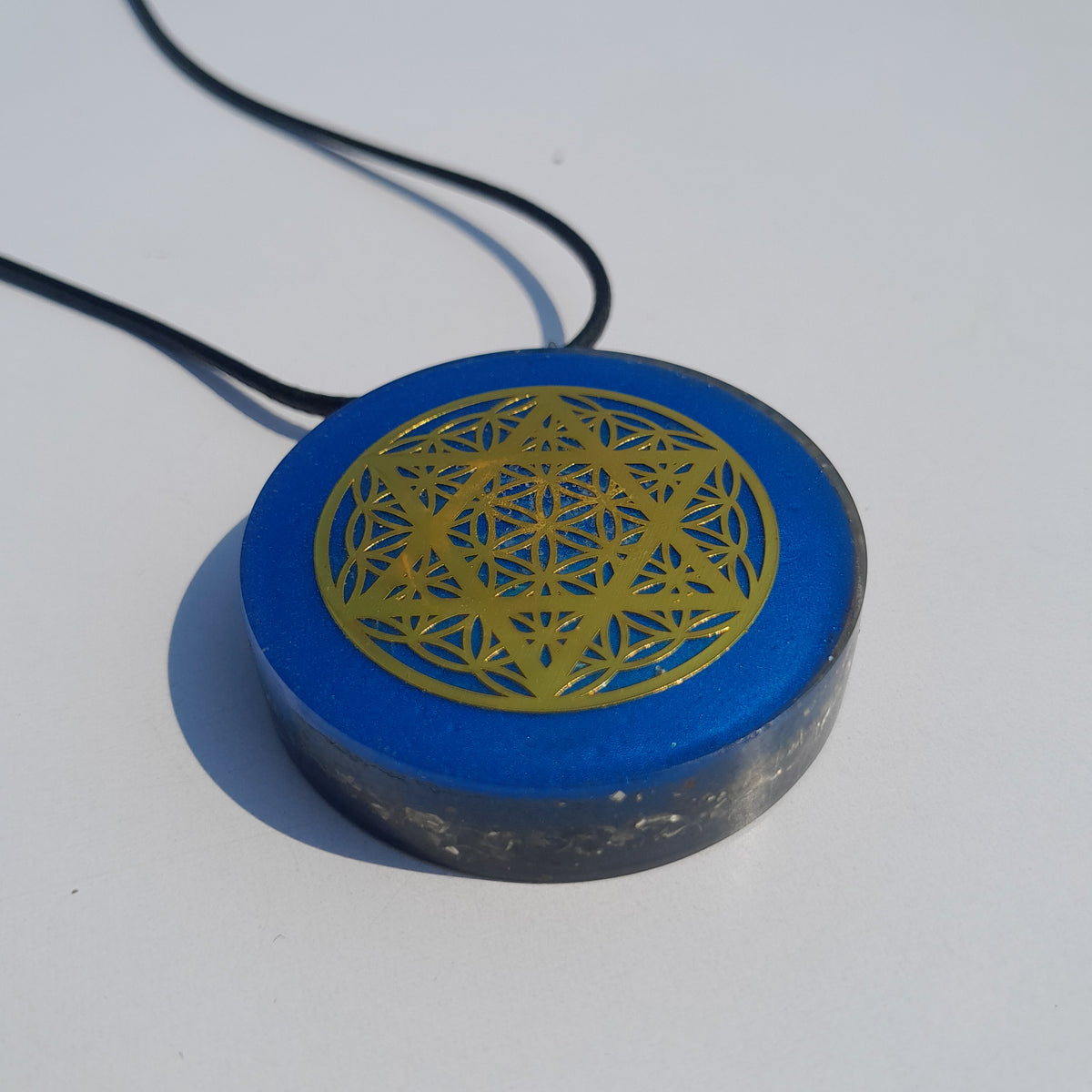 Colgante de Orgonita Flor de la Vida y Estrella de 6 Puntas