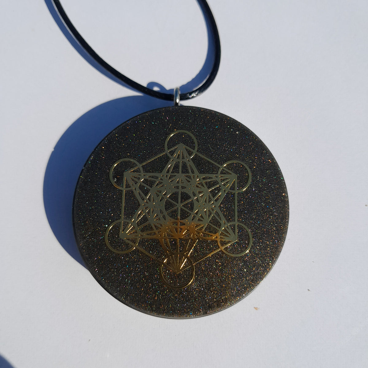 Colgante de Orgonita Metatron Marrón Oscuro con Shungita
