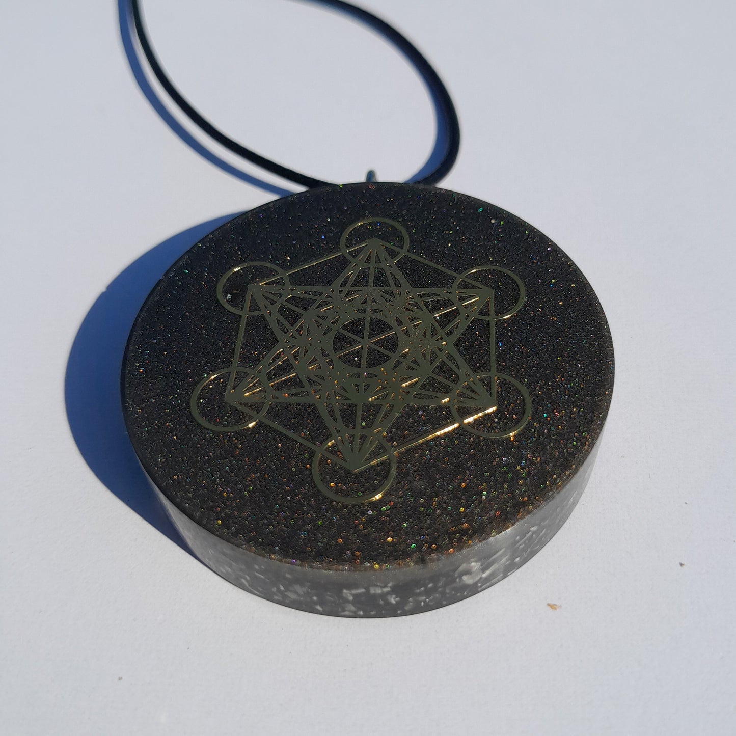 Colgante de Orgonita Metatron Marrón Oscuro con Shungita