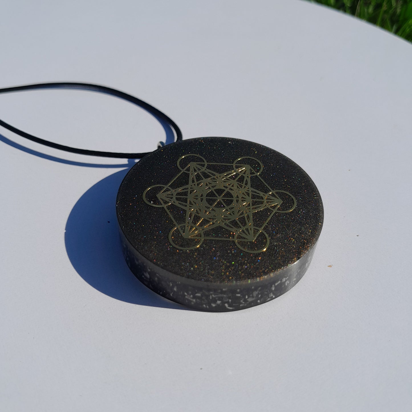 Colgante de Orgonita Metatron Marrón Oscuro con Shungita