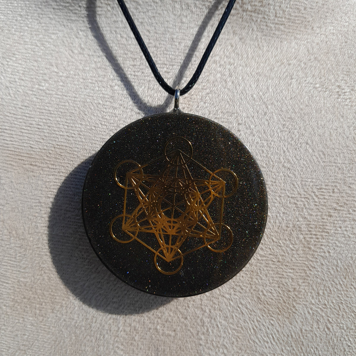 Colgante de Orgonita Metatron Marrón Oscuro con Shungita
