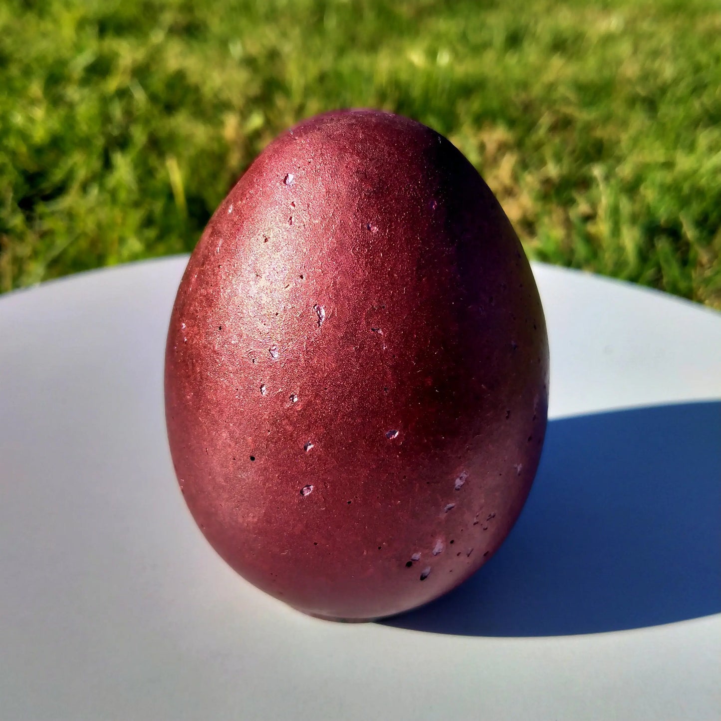 Huevo Orgonita Rojo con Shunguita - mundoorgon