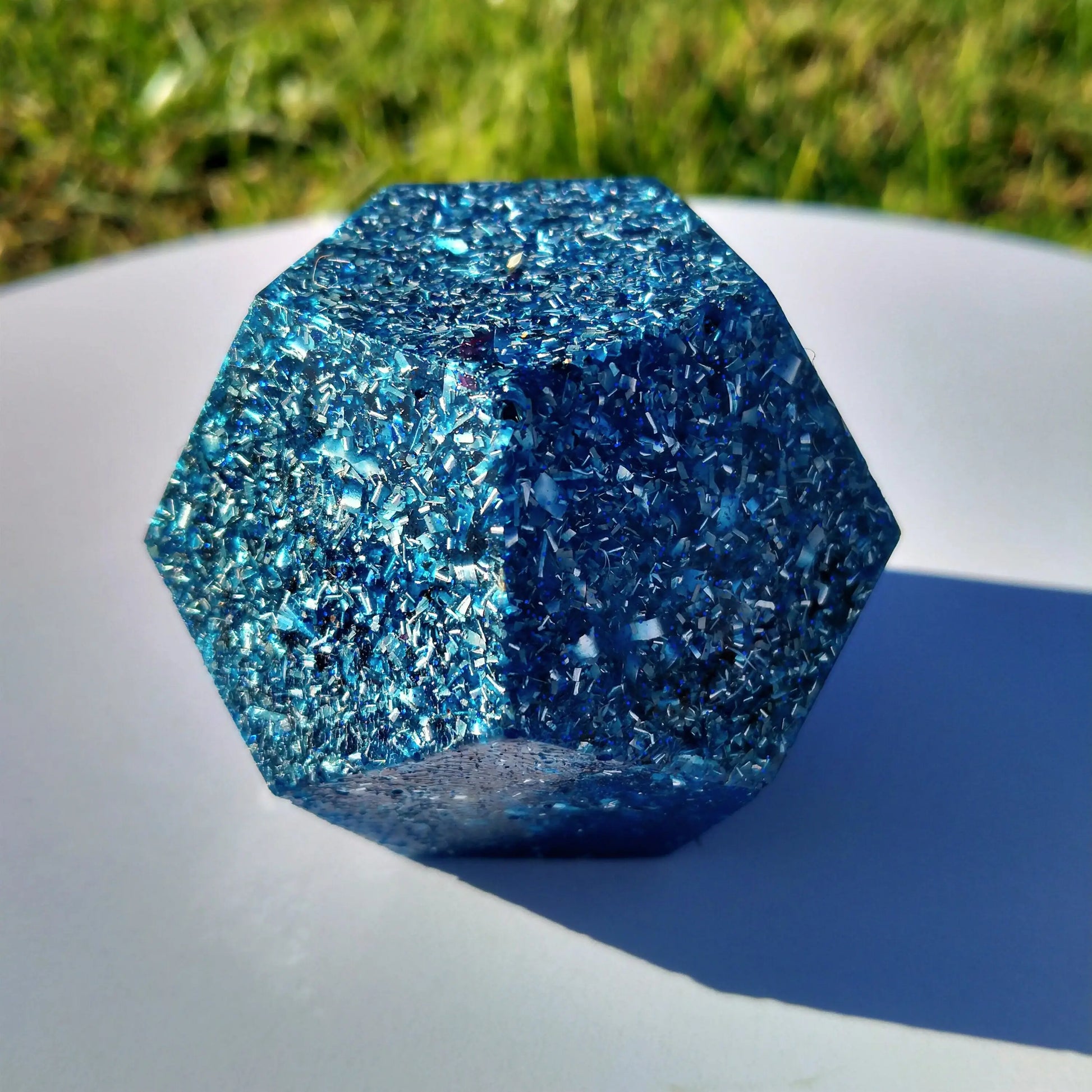 Mini Dodecaedro Orgonita Azul- Armonizador Energético - mundoorgon