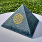 Pirámide Orgonita Flor de la Vida Azul - mundoorgon