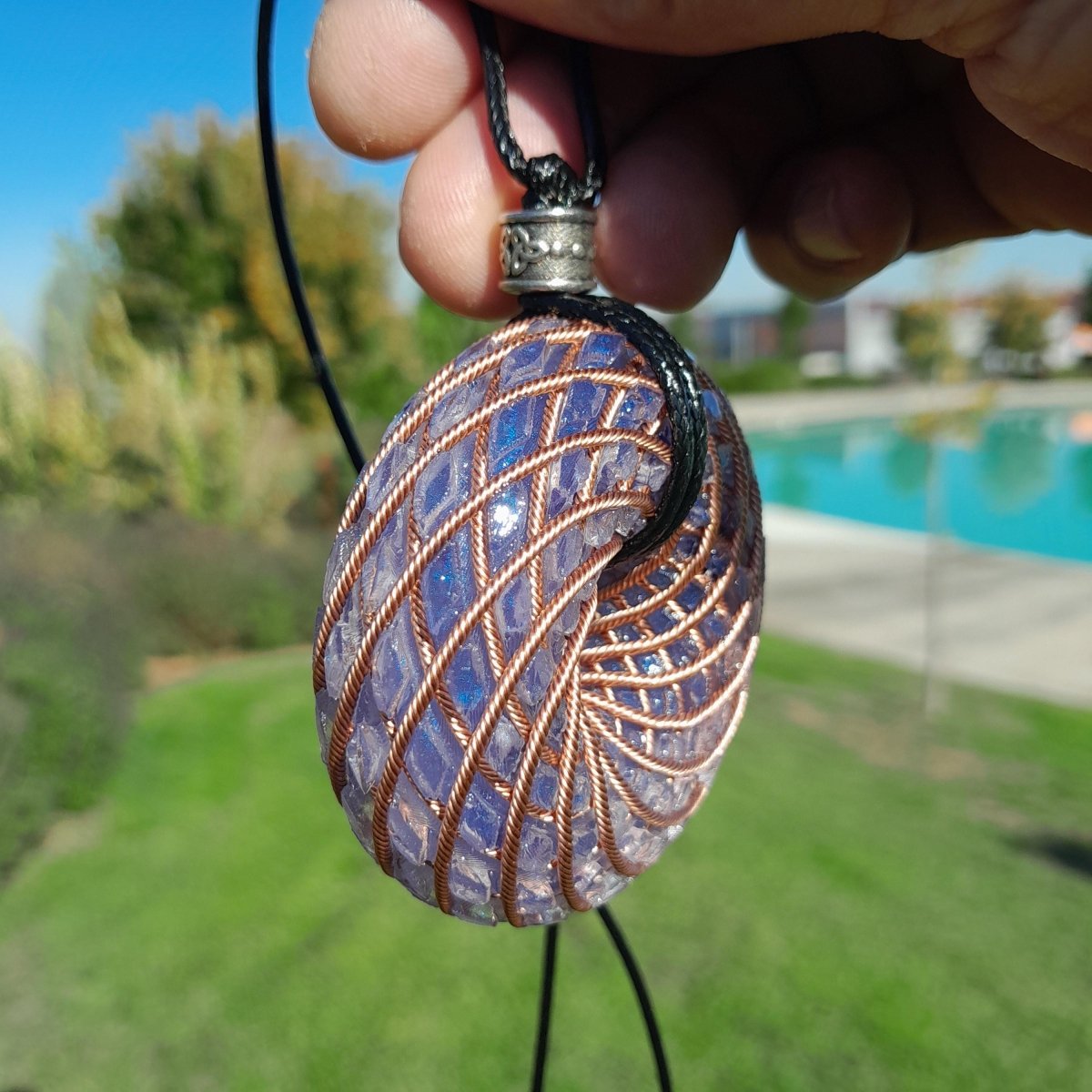 Bobina Rodin con Amatista - 62mm - Generador de Ondas de Vórtice - Mundo Orgon