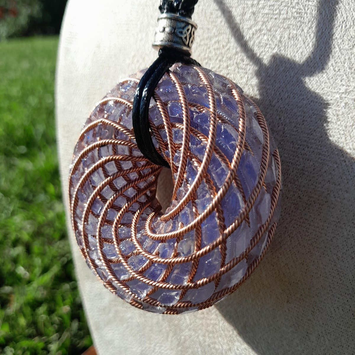 Bobina Rodin con Amatista - 62mm - Generador de Ondas de Vórtice - Mundo Orgon