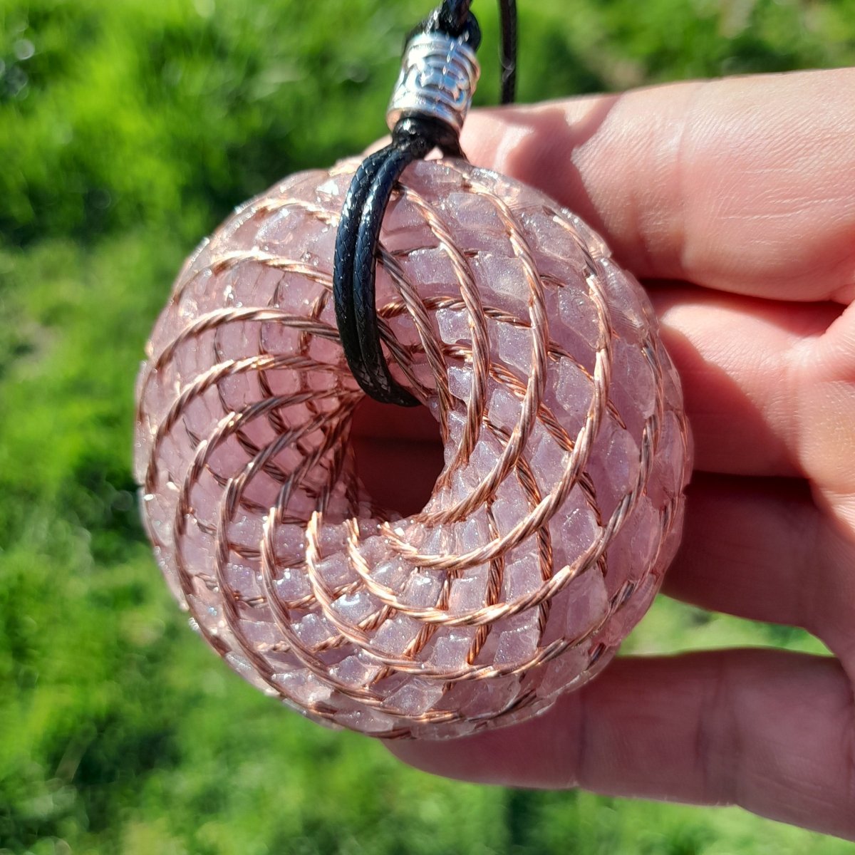 Bobina Rodin con Amatista - 62mm - Generador de Ondas de Vórtice - Mundo Orgon LTD