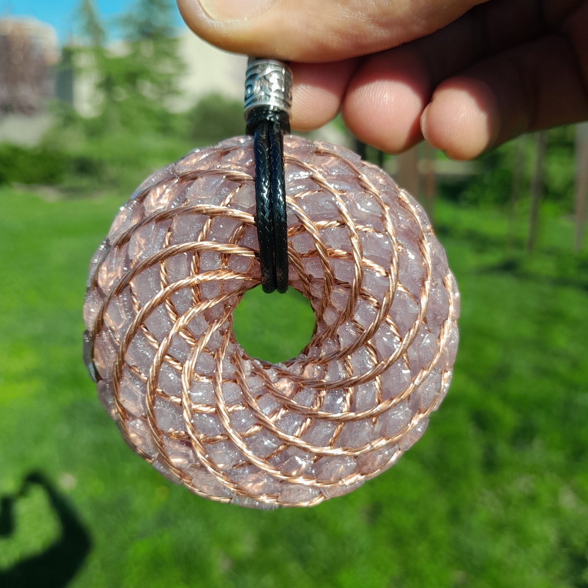 Bobina Rodin con Amatista - 62mm - Generador de Ondas de Vórtice - Mundo Orgon LTD