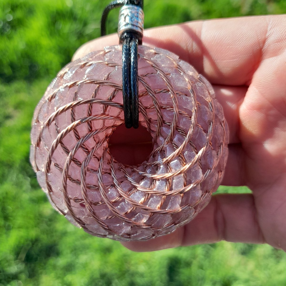 Bobina Rodin con Amatista - 62mm - Generador de Ondas de Vórtice - Mundo Orgon LTD