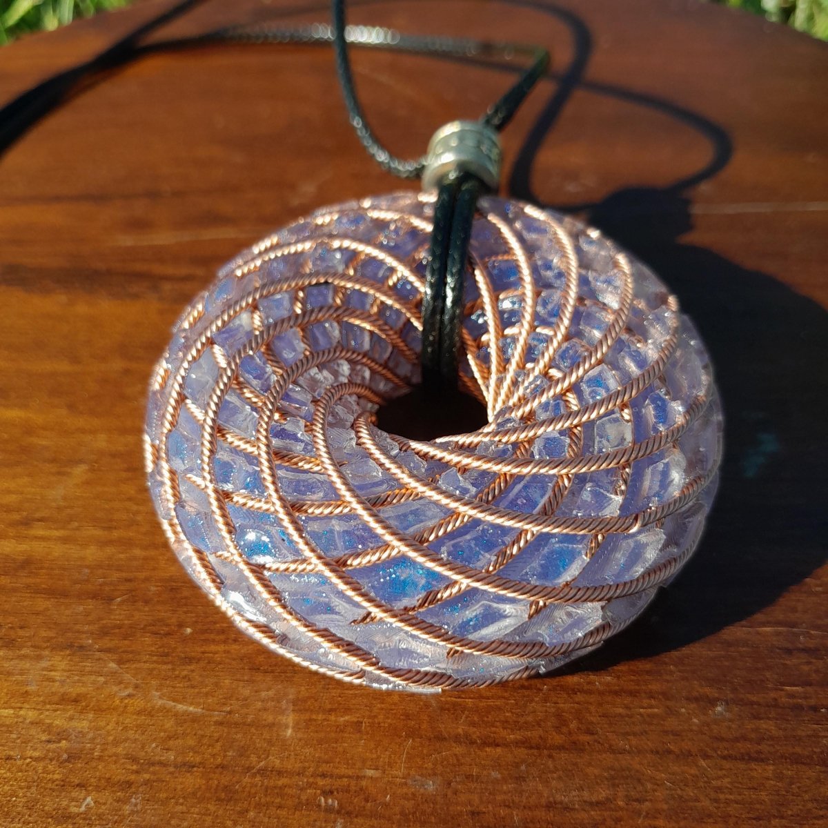 Bobina Rodin con Amatista - 62mm - Generador de Ondas de Vórtice - Mundo Orgon