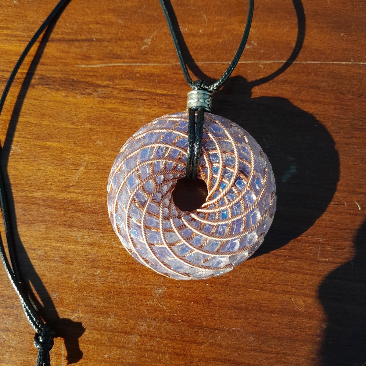 Bobina Rodin con Amatista - 62mm - Generador de Ondas de Vórtice - Mundo Orgon