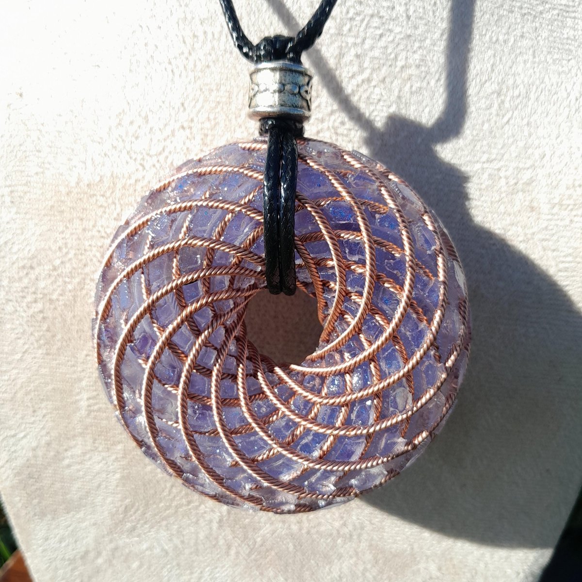 Bobina Rodin con Amatista - 62mm - Generador de Ondas de Vórtice - Mundo Orgon