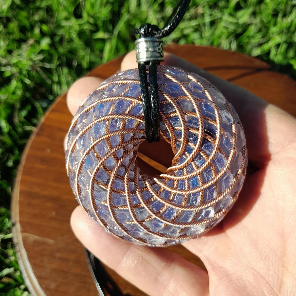 Bobina Rodin con Amatista - 62mm - Generador de Ondas de Vórtice - Mundo Orgon