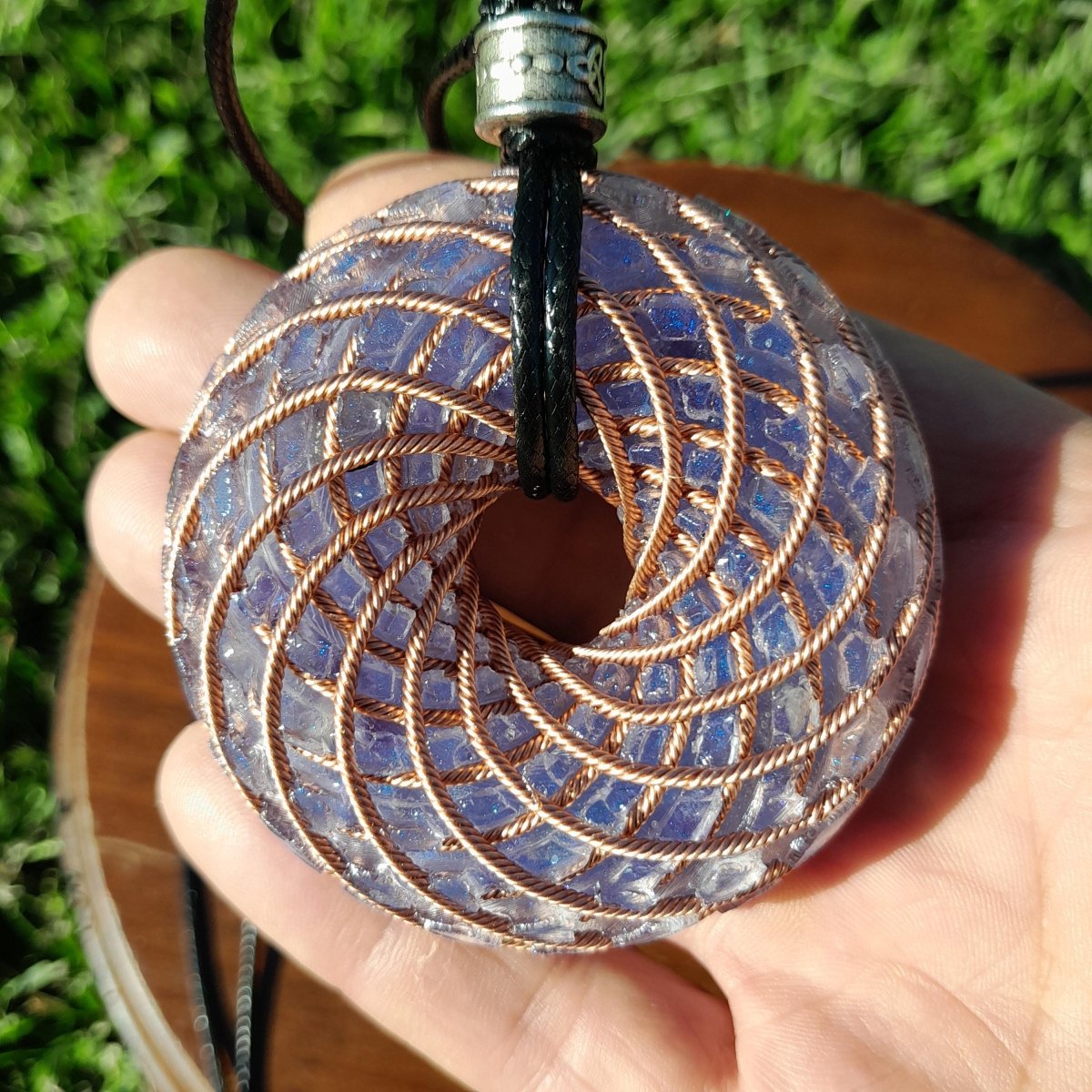 Bobina Rodin con Amatista - 62mm - Generador de Ondas de Vórtice - Mundo Orgon