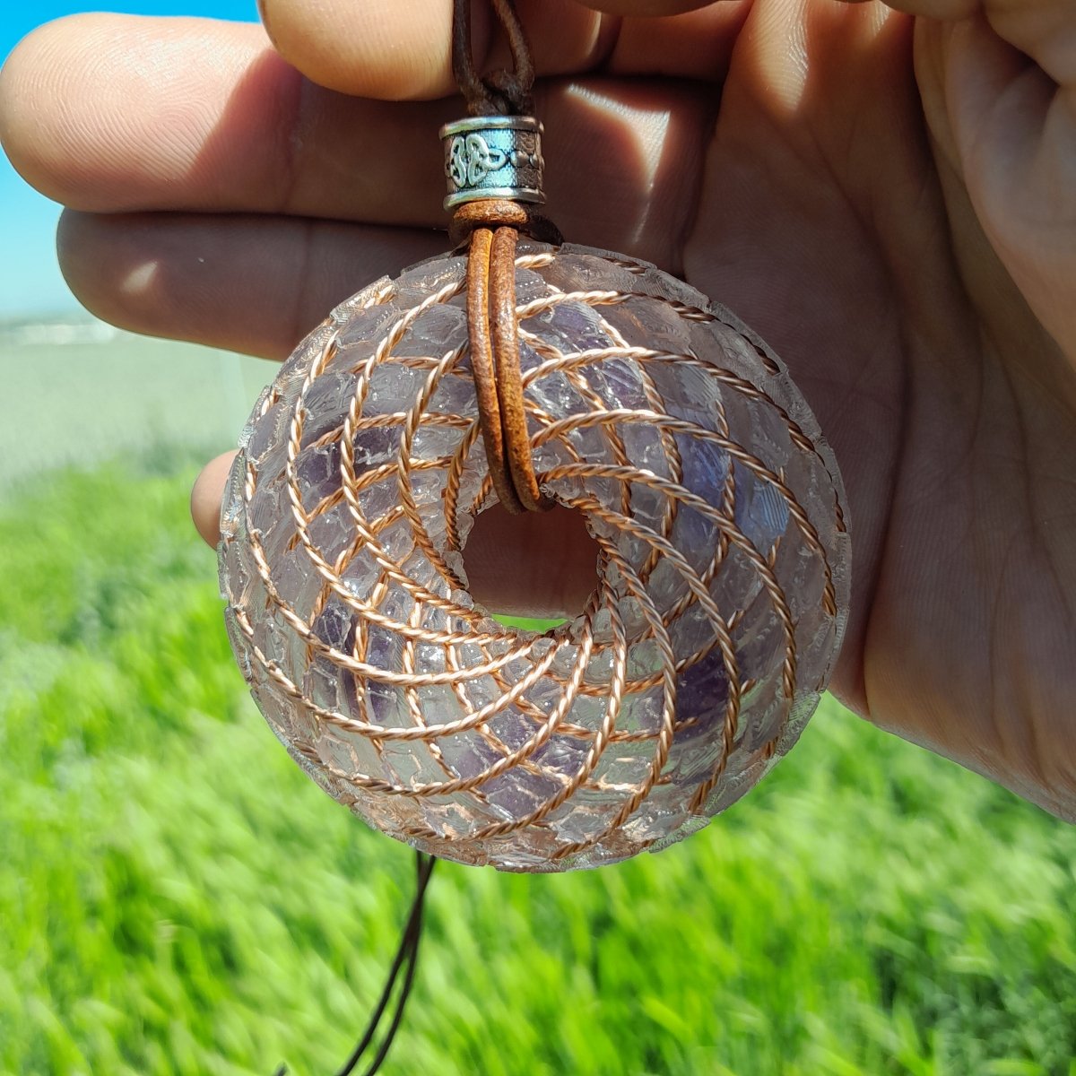 Bobina Rodin con Chips de Amatistas - 62mm - Generador de Ondas de Vórtice - Mundo Orgon