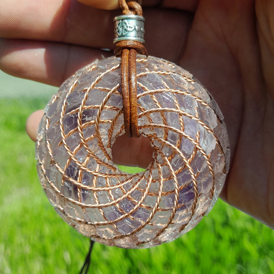 Bobina Rodin con Chips de Amatistas - 62mm - Generador de Ondas de Vórtice - Mundo Orgon