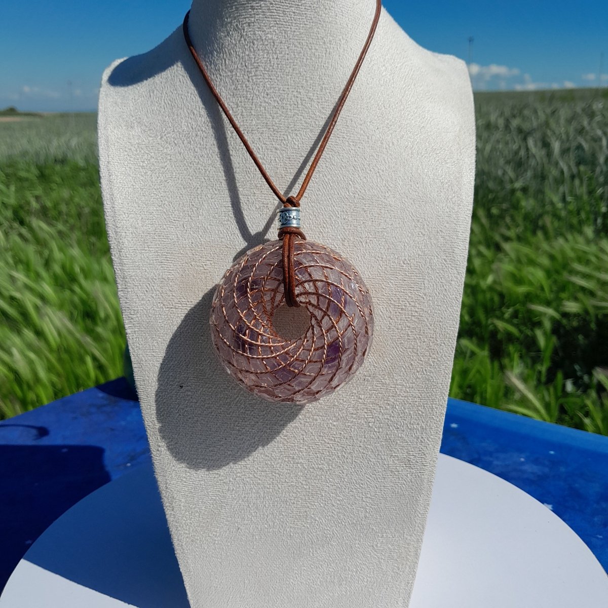 Bobina Rodin con Chips de Amatistas - 62mm - Generador de Ondas de Vórtice - Mundo Orgon