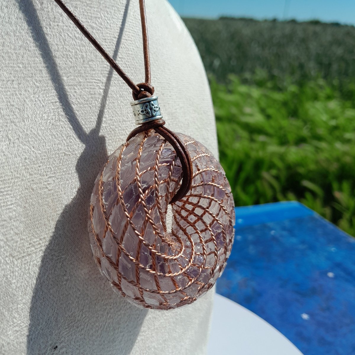 Bobina Rodin con Chips de Amatistas - 62mm - Generador de Ondas de Vórtice - Mundo Orgon