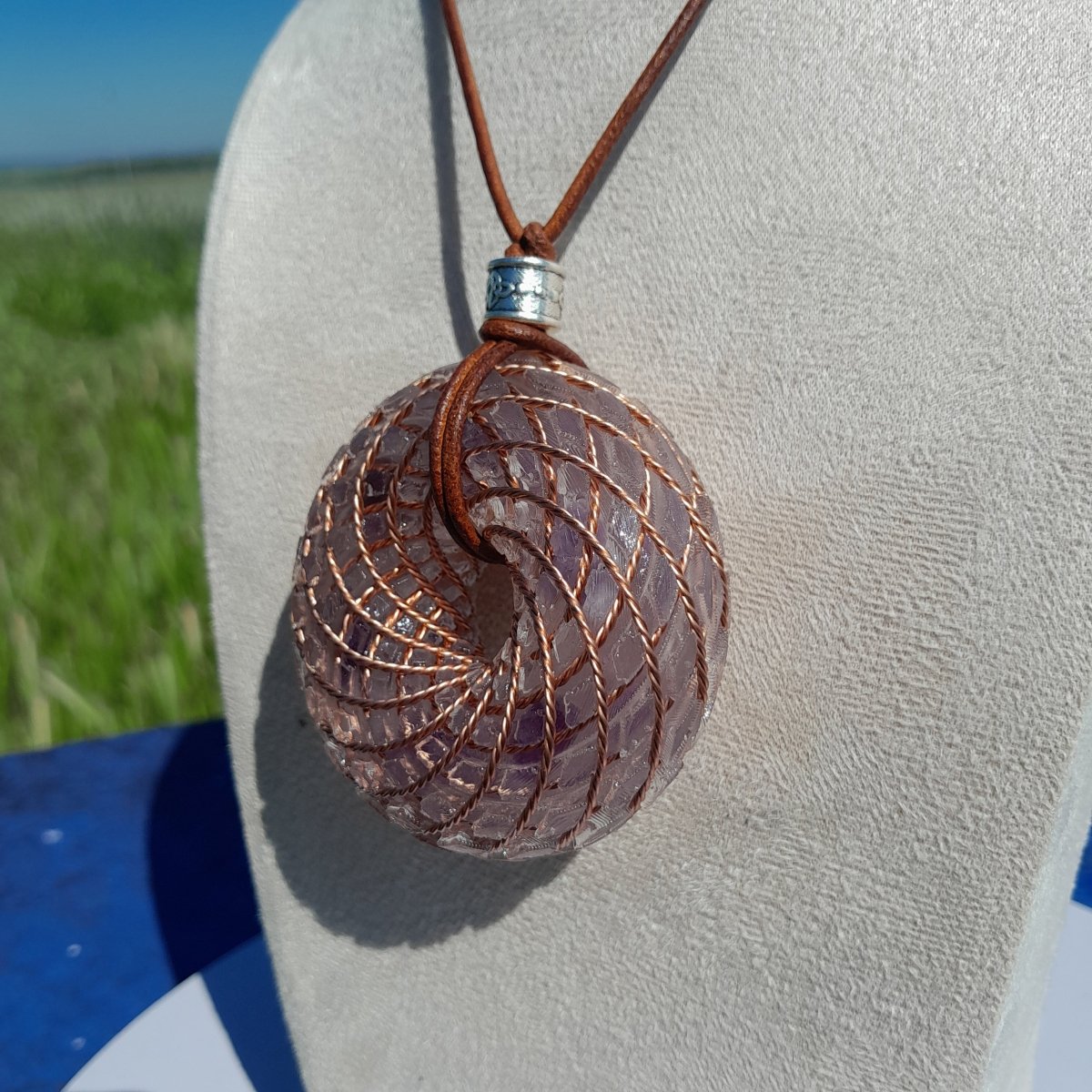 Bobina Rodin con Chips de Amatistas - 62mm - Generador de Ondas de Vórtice - Mundo Orgon