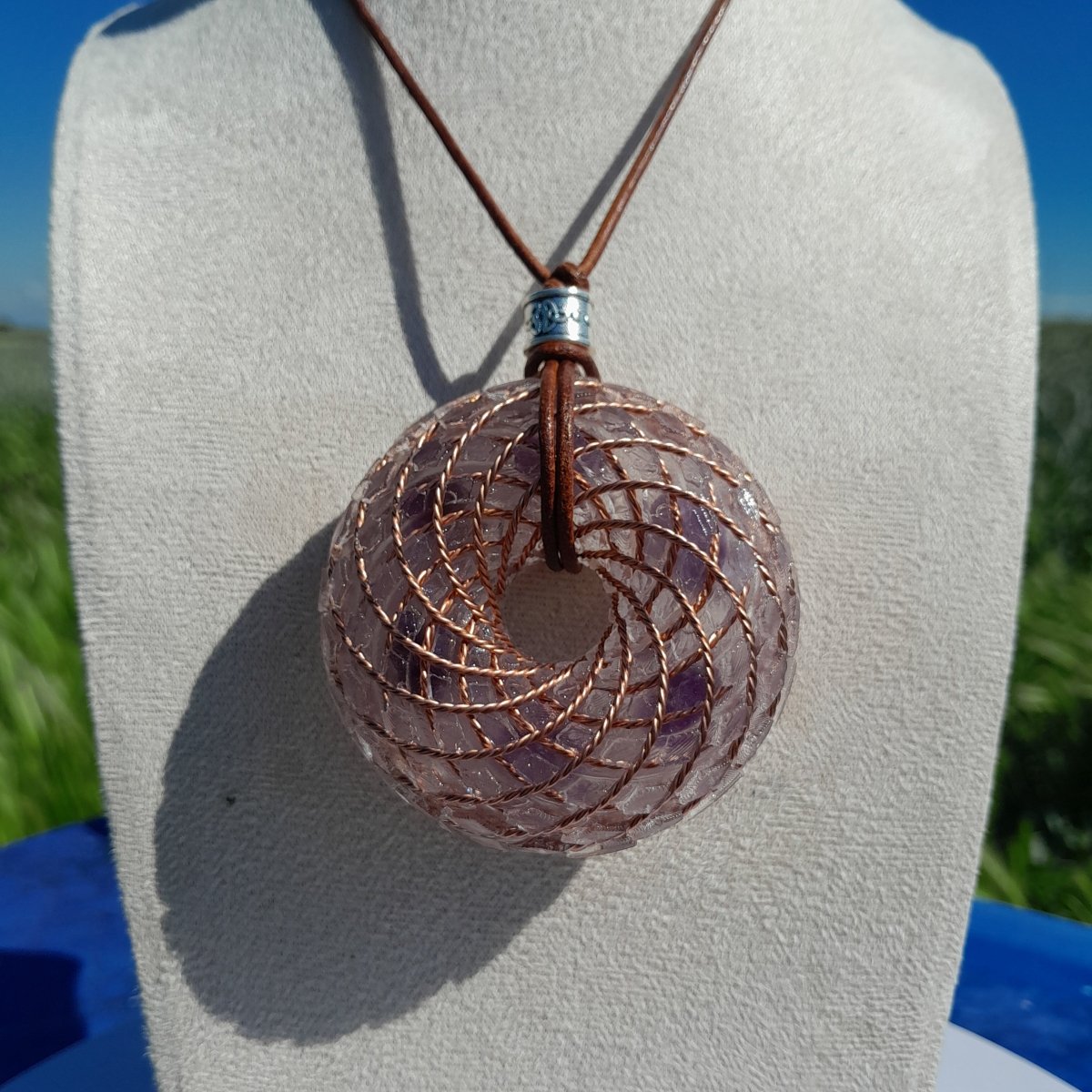 Bobina Rodin con Chips de Amatistas - 62mm - Generador de Ondas de Vórtice - Mundo Orgon