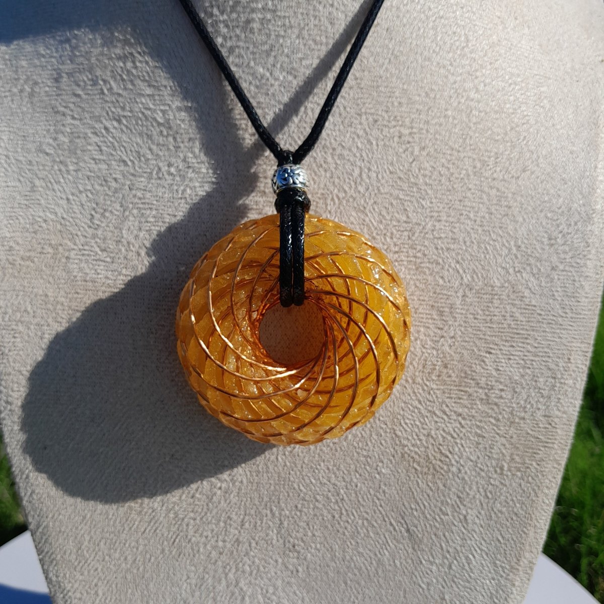 Bobina Rodin con Cuarzo Citrino - 50mm - Generador de Ondas de Vórtice - Mundo Orgon LTD