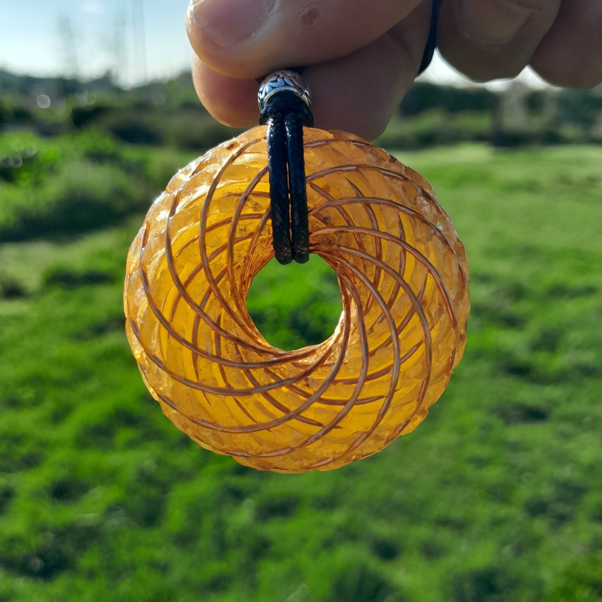 Bobina Rodin con Cuarzo Citrino - 50mm - Generador de Ondas de Vórtice - Mundo Orgon LTD