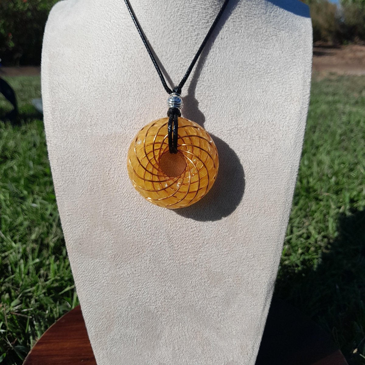 Bobina Rodin con Cuarzo Citrino - 50mm - Generador de Ondas de Vórtice - Mundo Orgon