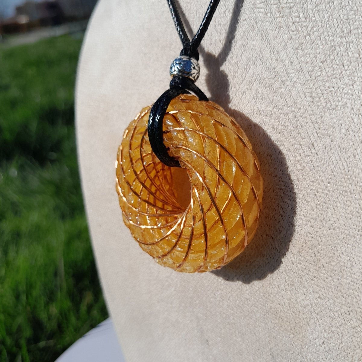 Bobina Rodin con Cuarzo Citrino - 50mm - Generador de Ondas de Vórtice - Mundo Orgon LTD