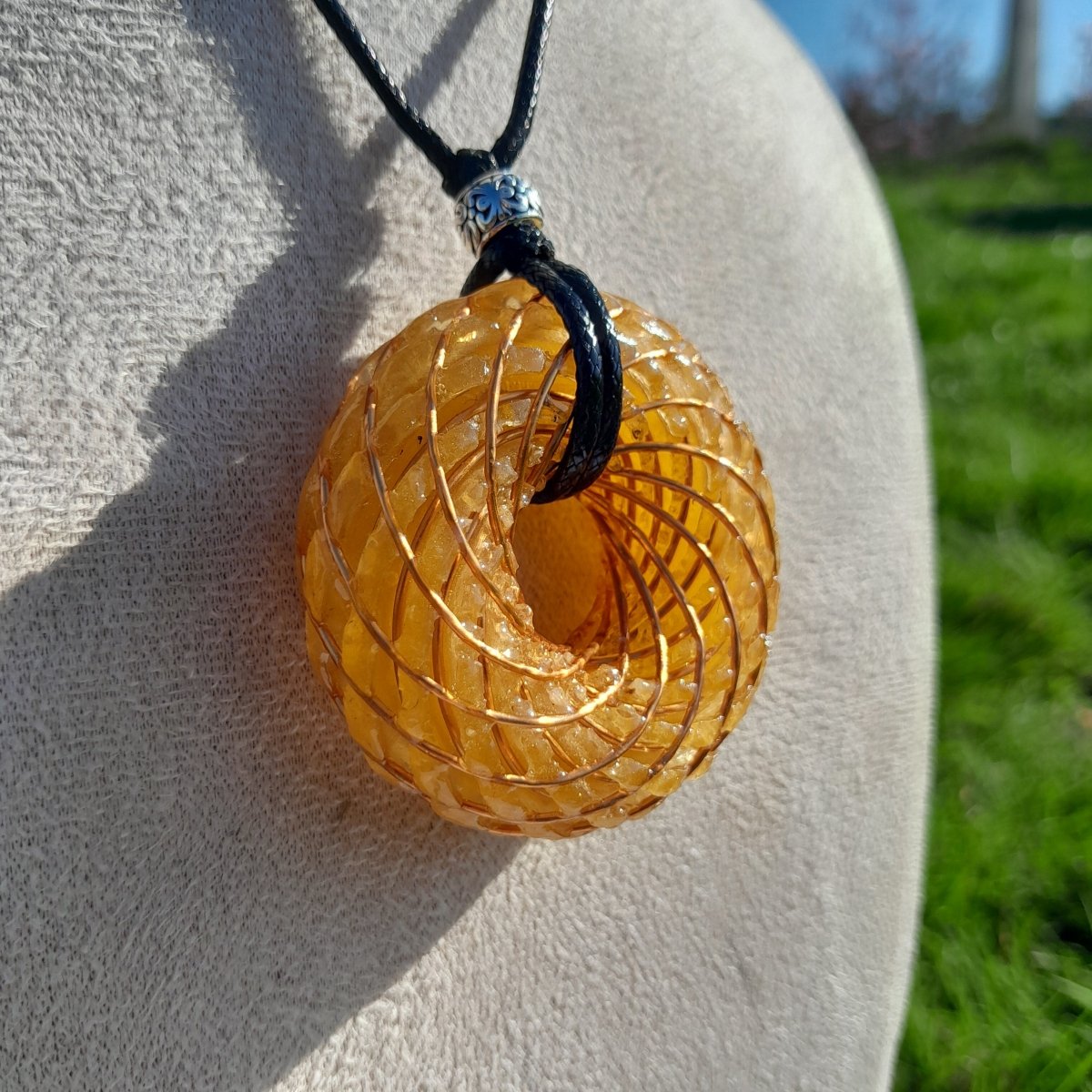 Bobina Rodin con Cuarzo Citrino - 50mm - Generador de Ondas de Vórtice - Mundo Orgon LTD