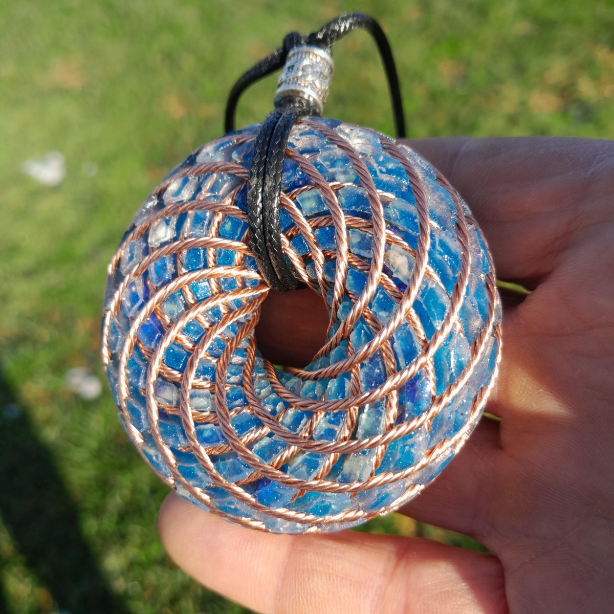 Bobina Torus de Rodin Chips de Lapislázuli - 62mm - Generador de Ondas de Vórtice - Mundo Orgon