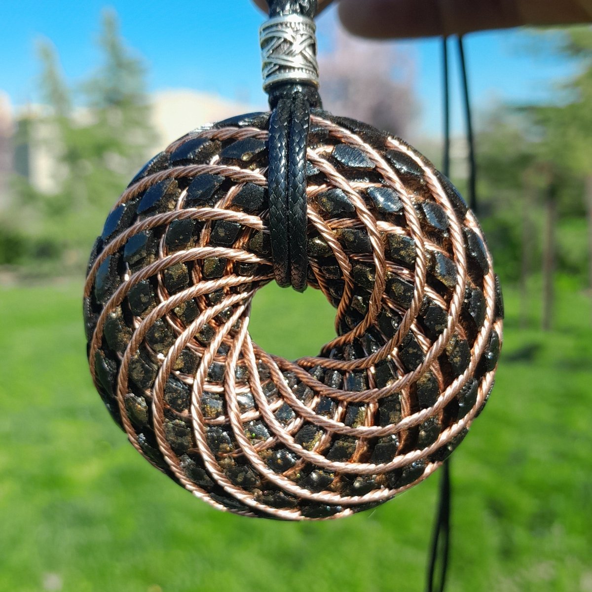 Bobina Torus de Rodin con Shungita - 62mm - Generador de Ondas de Vórtice - Mundo Orgon LTD