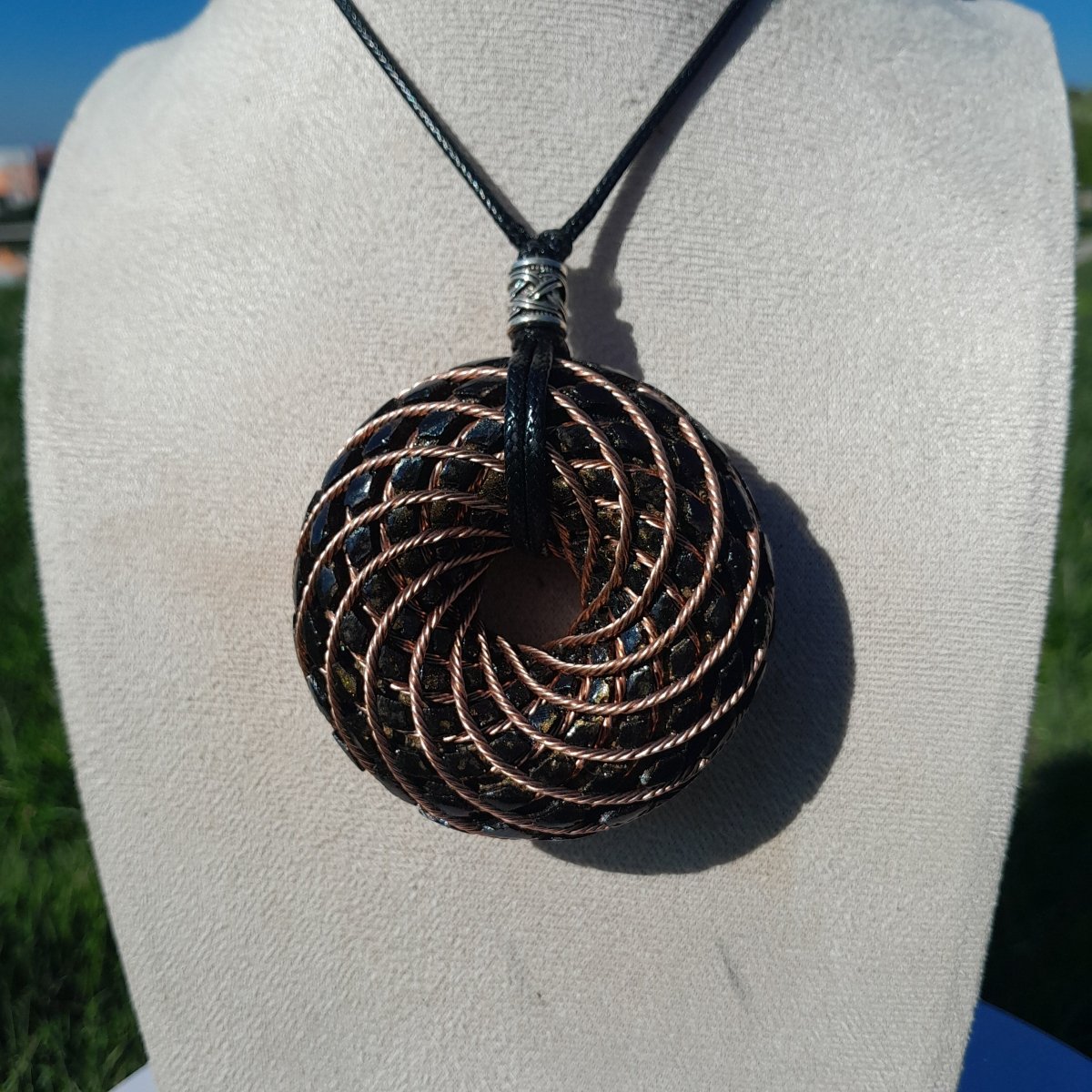 Bobina Torus de Rodin con Shungita - 62mm - Generador de Ondas de Vórtice - Mundo Orgon LTD