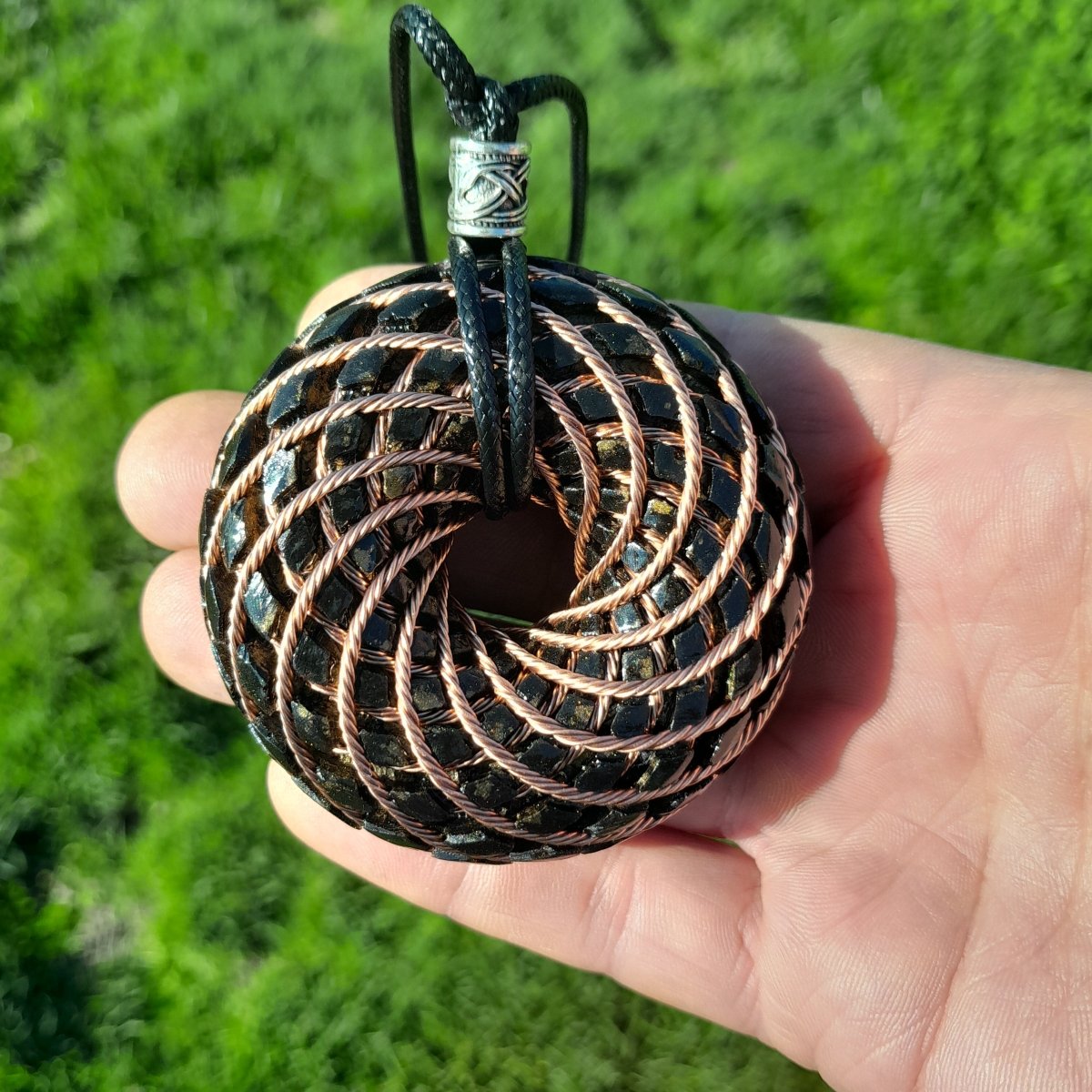 Bobina Torus de Rodin con Shungita - 62mm - Generador de Ondas de Vórtice - Mundo Orgon LTD