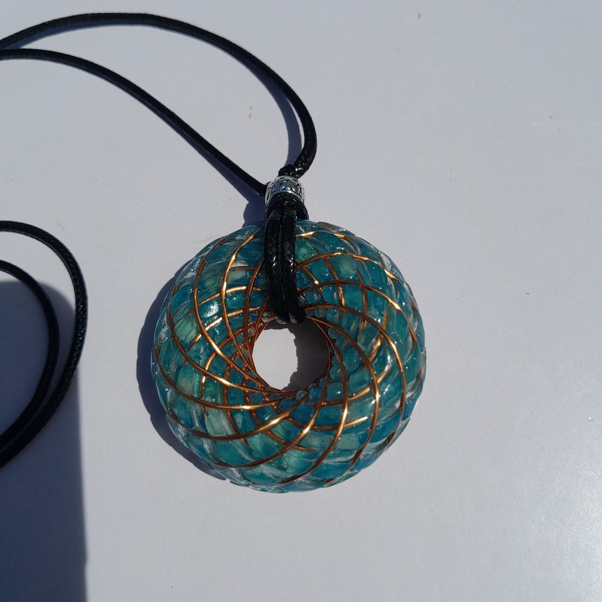 Bobina Torus Rodin con Aguamarina 50mm - Mundo Orgon LTD